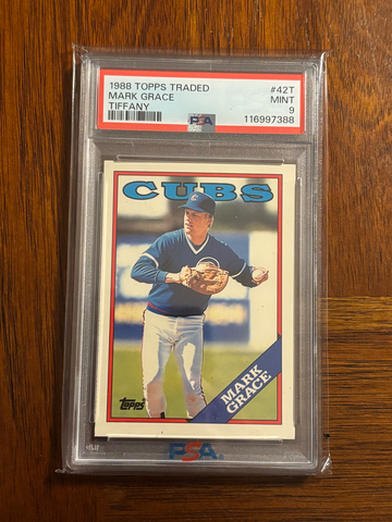 1988 Topps Traded Tiffany Mark Grace RC PSA 9 Chicago Cubs