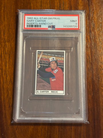 Rare 1982 All-Star Game Program Gary Carter Hand Cut PSA 9 Montreal Expos