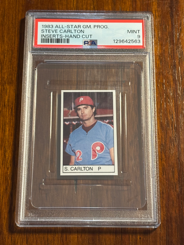 Rare 1983 All-Star Game Program Steve Carlton Hand Cut PSA 9 Philadelphia Phillies