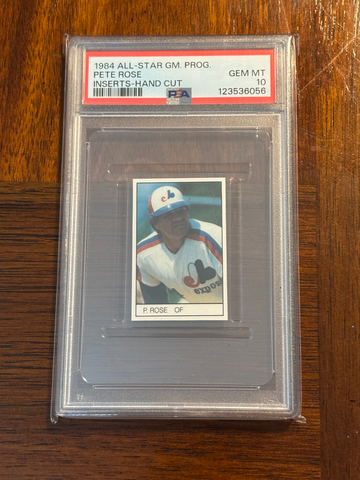 Rare 1984 All-Star Game Program Pete Rose Hand Cut PSA 10 Montreal Expos