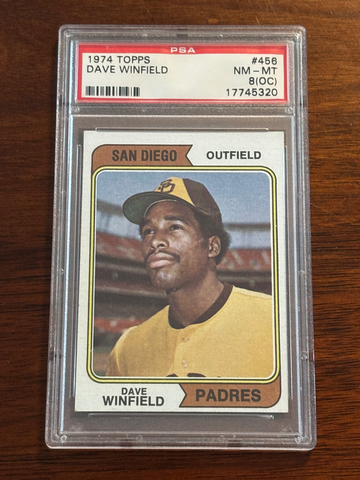 1974 Topps Dave Winfield HOF RC PSA 8 (OC) San Diego Padres