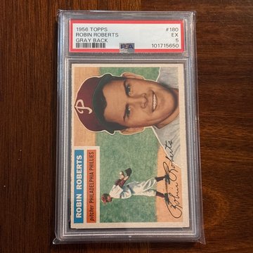 1956 Topps Gray Back Robin Roberts HOF PSA 5 Philadelphia Phillies