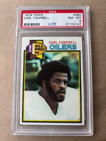 1979 Topps Earl Campbell HOF RC PSA 8 Houston Oilers