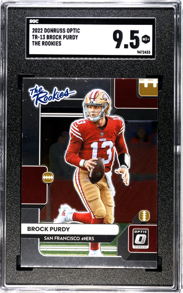 2022 Optic The Rookies Brock Purdy RC SGC 9.5 Mint + 49ers QB1