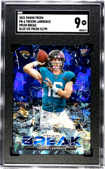 2021 Prizm BREAK /99 Blue ICE RC Trevor Lawrence SGC 9 MINT JAGUARS LEGEND 
