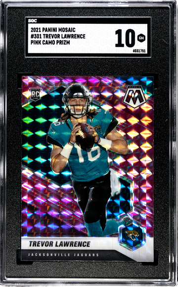 2021 Mosaic #301 Pink Camo Mosaic Trevor Lawrence SGC 10 GEM MINT JAGUARS