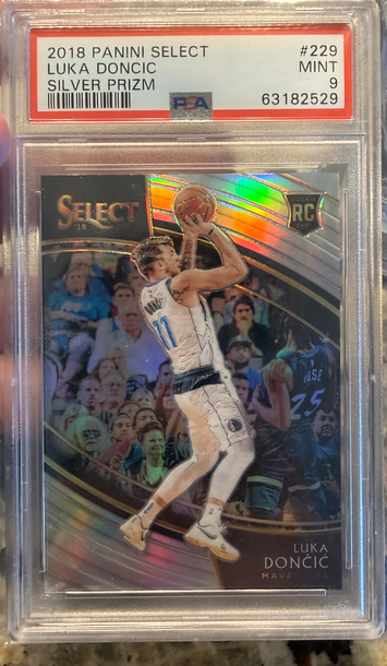 PSA 9 Luka Doncic 2018 Silver Courtside rookie card 