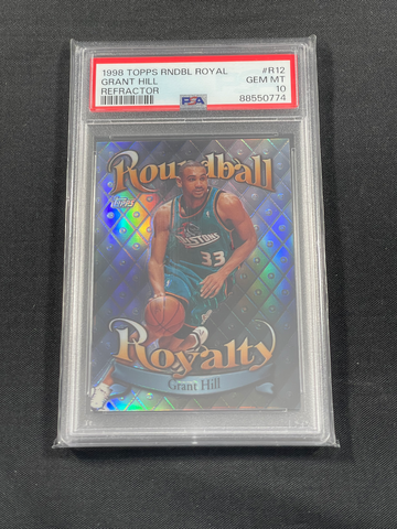 1998 Topps Roundball Royalty Refractor Grant Hill PSA 10 Gem Mint #R12 POP 10