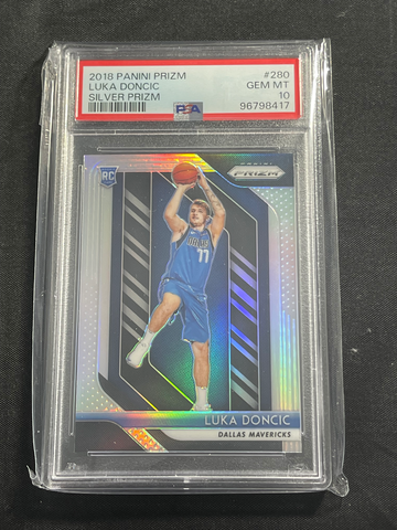 2018 Prizm Silver Rookie RC #280 Luka Doncic PSA 10 GEM MINT NEW LABEL LAKERS