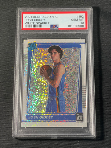 2021 Panini Donruss Optic Josh Giddey #152 White Sparkle SSP PSA 10 Rookie POP1