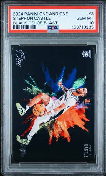 2024 Panini One and One Black Color Blast Stephon Castle #3 (RC) PSA 10 POP3