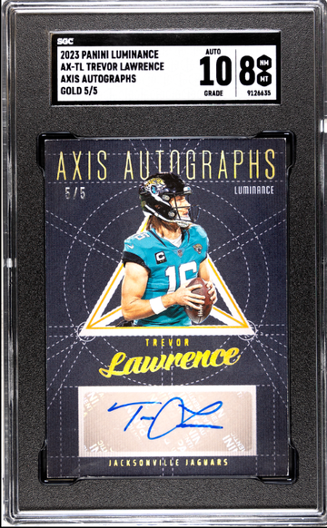 2023 Panini Luminance Trevor Lawrence Axis Autographs Gold /5
