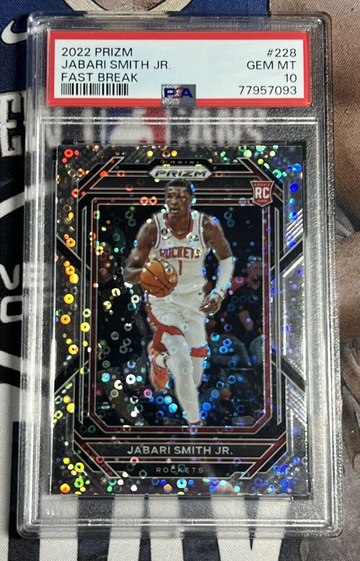 2022 Prizm Jabari Smith Jr Fast Break #228 PSA 10 POP 7