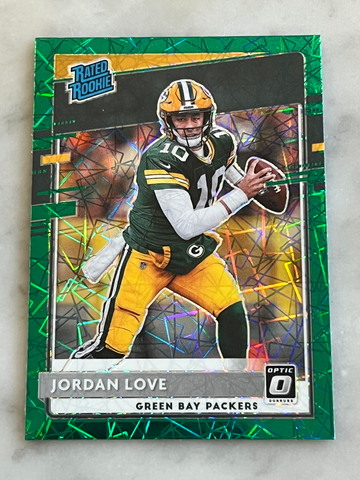 2020 Donruss Optic Jordan Love Green Velocity Rated Rookie #154
