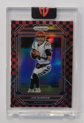 2022-23 PRIZM JOE BURROW RED/BLACK Checkerboard SP