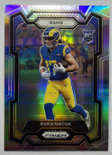 2023 Panini Prizm Puka Nacua Silver Prizm Rookie RC #357 Los Angeles Rams (A)
