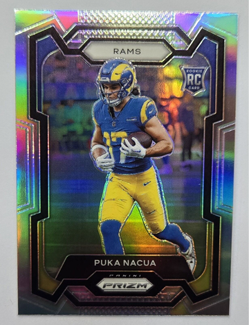 2023 Panini Prizm Puka Nacua Silver Prizm Rookie RC #357 Los Angeles Rams (B)