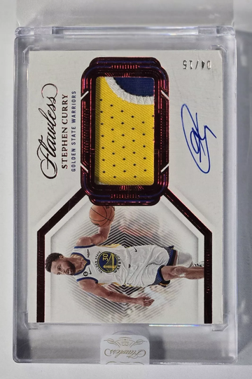 2022-23 Panini Flawless Stephen Curry Patch Auto Ruby #/15