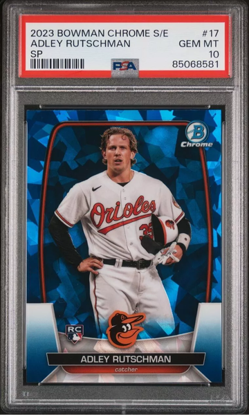 2023 Bowman Chrome Sapphire Adley Rutschman SP Variation RC #17 PSA 10 Orioles