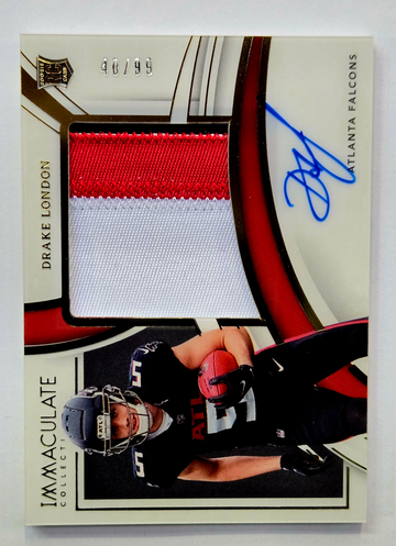 2022 Immaculate Drake London RPA Autographed Rookie Card #PPR-DLO Falcons #/99