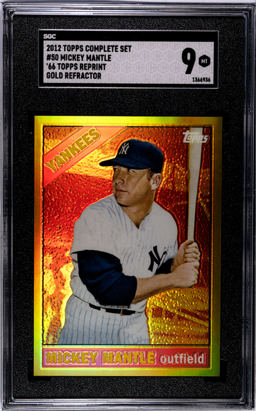 2012 Topps Complete Set '66 Topps Reprint Mickey Mantle #50 SGC 9