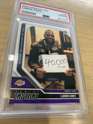 2023 Panini Instant LeBron James PSA 10, /11941, 40,000 Points #391