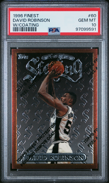 1996-97 Topps Finest David Robinson W/Coating #60 PSA 10 | Spurs POP 1