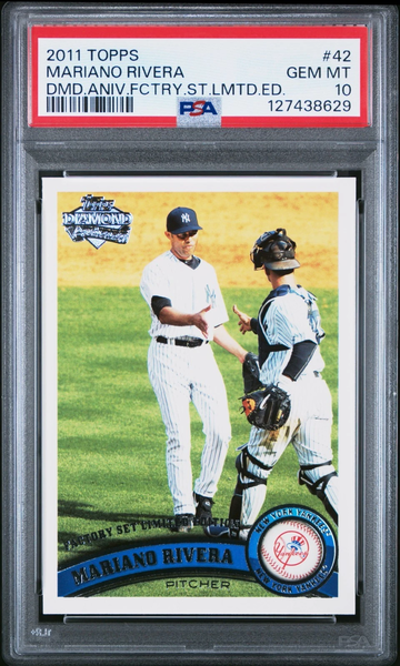 2011 Topps #42 Mariano Rivera Diamond Anniversary Factory Set Limited | PSA 10