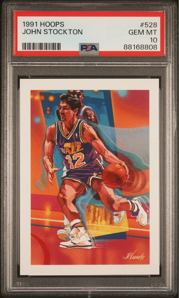 1991-92 NBA Hoops - John Stockton #528 PSA 10