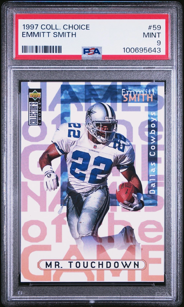 1997 Upper Deck Collector's Choice - Names of the Game Emmitt Smith #59 PSA 9