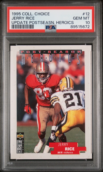 1995 Collector's Choice Update - Post-Season Heroics Jerry Rice #12 PSA 10