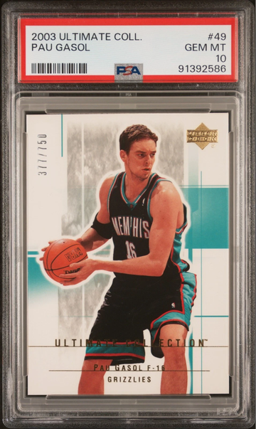 2003-04 Upper Deck Ultimate Collection - Pau Gasol #49 377/750 PSA 10 | Lakers