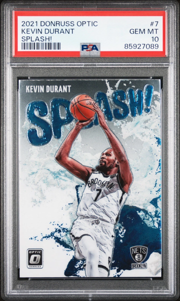 2021-22 Panini Donruss Optic - Splash! Kevin Durant #7 PSA 10 GEM Pop 13