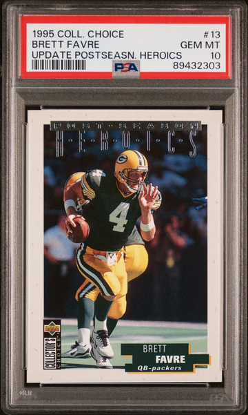 1995 Collector's Choice Update - Post-Season Heroics Brett Favre #13 PSA 10