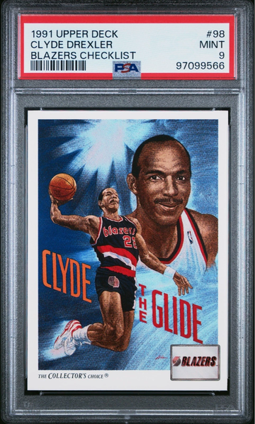 1991-92 Upper Deck - Team Checklist Clyde Drexler #98 PSA 9