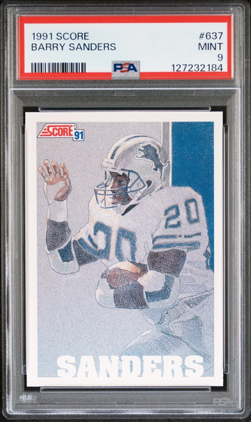 1991 Score Barry Sanders #637 PSA 9 | Detroit Lions HOFer