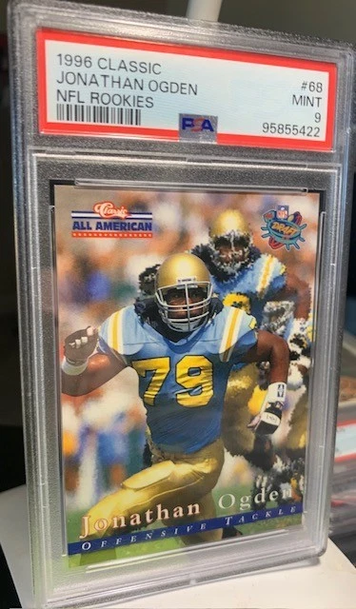 1996 Classic NFL Rookies - Jonathan Ogden #68 (RC) PSA 9 | HOF, Baltimore Ravens