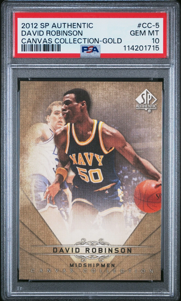 2012-13 SP Authentic - Canvas Collection David Robinson #CC-5 Gold PSA 10