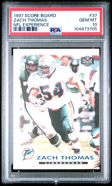 1997 Score Board NFL Experience - Zach Thomas #37 PSA 10 | Miami Dolphins