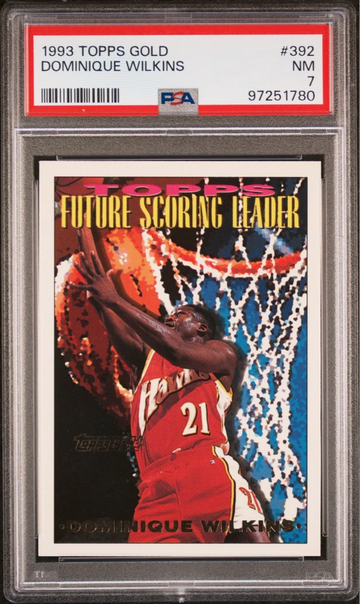 1993-94 Topps - Scoring Leader Dominique Wilkins #392 Gold PSA 7
