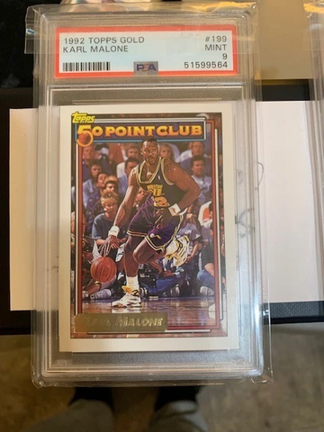 1992-93 Topps - Karl Malone #199 Gold PSA 9