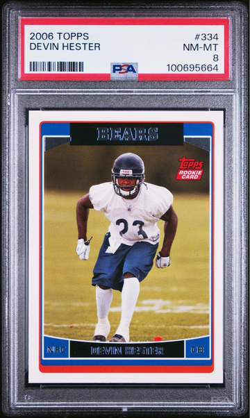 2006 Topps Devin Hester #334 Rookie PSA 8 RC Bears HOF | GOAT RETURN MAN