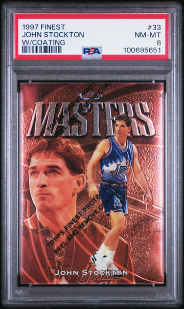 1997-98 Topps Finest - Masters, John Stockton #33 PSA 8 | Utah Jazz