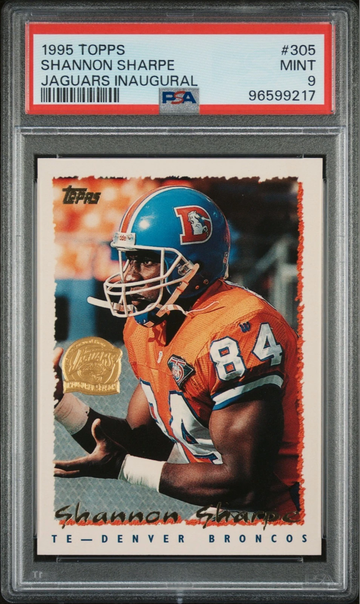 1995 Topps - Shannon Sharpe #305 Jacksonville Jaguars Inaugural PSA 9