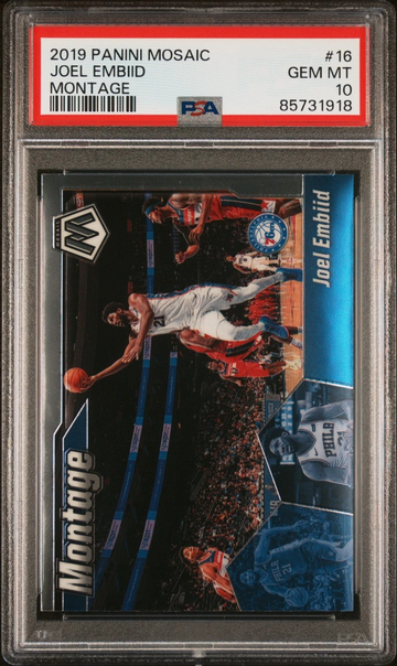 2019 PANINI MOSAIC MONTAGE #16 JOEL EMBIID PSA 10 POP 1 | 7-Time All-Star