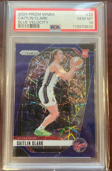 2024 Prizm WNBA Blue Velocity PSA 10 Caitlyn Clark