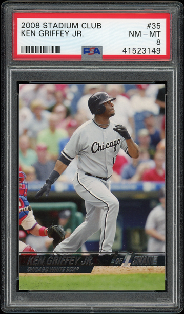 2008 Topps Stadium Club Ken Griffey Jr #35 PSA 8 White Sox Mariners Reds HOF