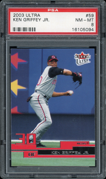 2003 Ultra #59 KEN GRIFFEY JR PSA 8 NM-MT HOF Mariners Cincinnati Reds Junior