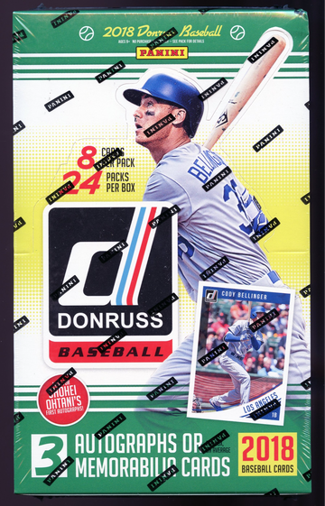 2018 Donruss Baseball Hobby Box - 24 packs - 3 Hits/Box - Factory Sealed
