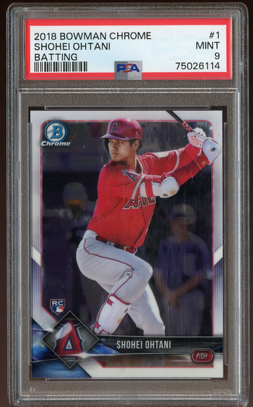 2018 Bowman Chrome SHOHEI OHTANI #1 Batting Rookie Card RC - PSA 9